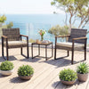 3-Piece PE Wicker Patio Furniture Set Outdoor Bistro Set