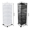 Kitchen Rotating Trolley Shelf Vegetable Fruit Basket Storage Rack Square Holder