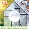 10PCS Polycarbonate Sheets Greenhouse 4mm Thick Roof Panel Twinwall UV Protect