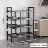Large 4 Tier Metal Trolley Basket Rack Kitchen Storage Vegetable Cart W/ Wheels