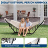 Outdoor Double Hammock with Stand 200x150cm Bohemian Hammock Hanging Chair