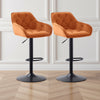 Set of 2/4 Bar Stools Velvet w/Armrest 8cm Thick Seat Swivel Bar Chair Breakfast