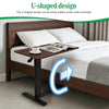 Medical Overbed Bedside Table Adjustable Height with Wheels Hospital Home Desk