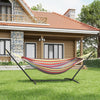Double Hammock with Steel Stand, 350 lb Capacity, Portable In/Outdoor Carry Bag