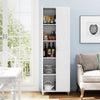 Kitchen Freestanding Pantry Cabinet with Adjustable Shelf-White
