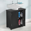 Black Under Sink Basin Cabinet Cupboard Bathroom Furniture Storage Unit