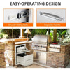 Outdoor Kitchen Cabinet Stainless Steel 2 Drawer w/Paper Towel Holder BBQ Island