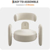 Oversized Barrel Accent Chair Modern Chenille Armchair Round Chair Living Room