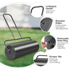 63L Steel Garden Lawn Roller Water Sand Filled Outdoor Grass Roller w/Drain Plug