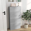 Slim Shoe Storage Cabinet with 3 Flip Drawers, Grey