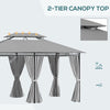 Garden Gazebo Party Tent Pivillion Shelter Curtains Sidewalls Steel 4m x 3(m)