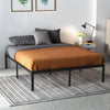 Double Metal Bed Frame Strong Platform Bed Frame Heavy Duty Black 153 x 203 cm