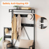Coat Rack Hall Tree w/ Bench Hook Shoe Storage Coat Entryway Organizer Storage