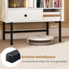 White Vinyl Record Player Stand with Storage – 70×36×80cm, Album Holder & Drawer