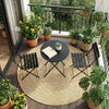 3PCS Dining Table Set Metal Table 2 Chairs Compact Space Saving Kitchen Bistro