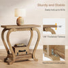 Modern Side End Table, 2-Tier Rustic Wooden Besides Sofa Table for Small Spaces
