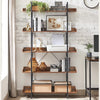 Large Heavy Duty Bookcase Storage Rack Rustic Industrial Bookshelf Steel Frame