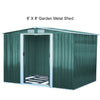 6x8 FT Peak Roof Steel Storage Shed, Pre-drilled Steel Panels, Outdoor Tool Shed