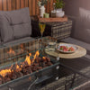 Rattan Garden Furniture With Fire Pit Table 8 Seater Outdoor Furniture Set