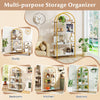 Freestanding Display Storage Organizer Arched Bookshelf