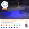 High Gloss Coffee Table with LED Light Living Room Cocktail Sofa Center Table