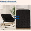 Folding Saucer Foldable Moon Chair Camping Outdoor Soft Padded Seat No Assembly