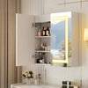 Wall Mounted LED Bathroom Mirror Cabinet with Shaver Socket Storage Cupboard