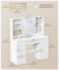 VASAGLE KAILYN Collection - Dressing Table with LED Mirror, Vanity Desk Ama