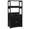 Freestanding Bathroom Floor Cabinet Wooden Tall Storage Cupboard 2 Open Shelves