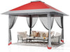 Pop Up Gazebo with Mosquito Net 13x13ft Portable UV-Resistant Waterproof Gazebo