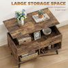 Lift Top Coffee Table Storage Living Room Table 75cm Rustic Brown