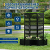 3 Panel Folding Raised Garden Bed w/ Trellis Privacy Screen Planter Box