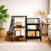 Record Player Stand with 3-Tier Vinyl Record Storage Holds Up to 200 Albums