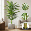210cm Artificial Golden Cane Palm Tree Faux Indoor Plant 3 Trunks w Planter Pot