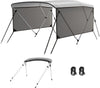 3 Bow Bimini Top Boat Cover Detachable Mesh Sides 600D w/ Frame 54"-72"W GB