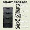 Large Rattan Drawer Storage Unit 2/3/4 Drawers Units Bedroom Office Desktop Draw