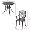 Vintage Dining Set Cast Aluminium Furniture Outdoor Garden Patio 4 Chairs Table