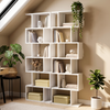 6 Tier Bookcase with Shelf Unit for Storage Bookshelf Display Living Room Office