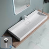 Bathroom Wash Basin Sink Stone Wall Hung Countertop Large +Waste Trap 1200x460mm