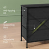 63in TV Stand with 8 Fabric Drawers & LED Lights, Storage Cabinet with Wood Top