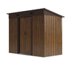 4 x 8FT Garden Shed Metal Steel Pent Roof Outdoor Storage Shed Free Foundation