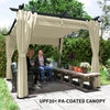 3 x 3(m) Metal Pergola with Retractable Roof and Sidewalls, UPF30+ Refurbished