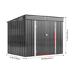 Metal Garden Shed 8 x 6ft Garden Storage Sheds Summerhouse With 2 Doors & Floor