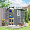 4 x 6ft Plastic Garden Shed with Floor, Window and Lockable Door