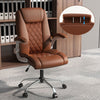 Adjustable Computer Desk Chair PU leather Executive Office Chair-Brown
