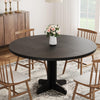 Round Dining Table 4 Seater, 119cm Farmhouse Rustic Wood Kitchen Dinner Table🔥