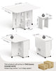 Mondeer 3-in-1 Folding Dining Table and 4 Chairs Set w/ Storage Shelf Drop Leaf