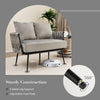 2 Seater Velvet Sofa Loveseat with Armrests Removable Seat Cushion Grey