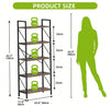 Rustic Wood Bookcase Bookshelf 5 Tier Industrial Storage Display Shelving Unit