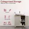 Priano Freestanding Bathroom Cabinet Unit Grey Vanity Cupboard Storage Unit